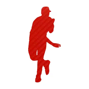 Samolepicí dekorace na vozidlo Baseball 008 pravá (53 - 3D karbon červený) SAMOLEPKA NA AUTO, NÁLEPKA, FÓLIE, POLEP, TUNING, VLASTNÍ TEXT, TISK, AUTOSAMOLEPKY.cz, POLEPY, OBRÁZEK, LOGO, 3D STICKERS