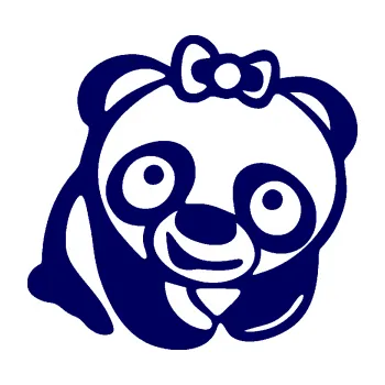 Samolepící dekorace Panda baby pravá (23 - tmavě modrá) SAMOLEPKA NA AUTO, NÁLEPKA, FÓLIE, POLEP, TUNING, VLASTNÍ TEXT, TISK, AUTOSAMOLEPKY.cz, POLEPY, OBRÁZEK, LOGO, 3D STICKERS