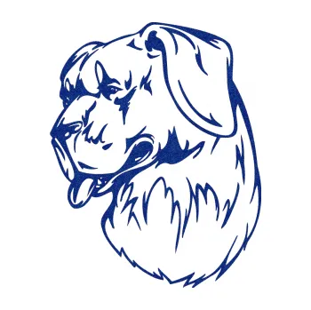 samolepka Pes 021 levá (89 - Ultra Metalic modrá tmavá) SAMOLEPKA NA AUTO, NÁLEPKA, FÓLIE, POLEP, TUNING, VLASTNÍ TEXT, TISK, AUTOSAMOLEPKY.cz, POLEPY, OBRÁZEK, LOGO, 3D STICKERS