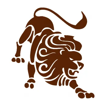 Samolepící dekorace SAMOLEPKA Lev zvěrokruh 004 pravá (15 - hnědá) NA AUTO, NÁLEPKA, FÓLIE, POLEP, TUNING, VLASTNÍ TEXT, TISK, AUTOSAMOLEPKY.cz, POLEPY, OBRÁZEK, LOGO, SAMOLEPKY