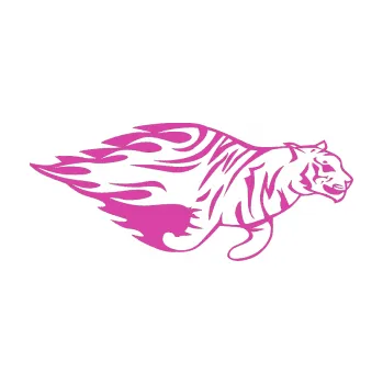 Samolepicí dekorace na vozidlo Animal flames 021 pravá tygr (16 - růžová) SAMOLEPKA NA AUTO, NÁLEPKA, FÓLIE, POLEP, TUNING, VLASTNÍ TEXT, TISK, AUTOSAMOLEPKY.cz, POLEPY, OBRÁZEK, LOGO, 3D STICKERS