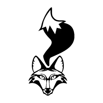 Samolepící dekorace SAMOLEPKA Liška 002 levá (01 - černá) NA AUTO, NÁLEPKA, FÓLIE, POLEP, TUNING, VLASTNÍ TEXT, TISK, AUTOSAMOLEPKY.cz, POLEPY, OBRÁZEK, LOGO, SAMOLEPKY