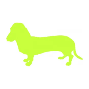 Polep vozidla SAMOLEPKA Pes 094 levá Baset (27 - limetová) NA AUTO, NÁLEPKA, FÓLIE, POLEP, TUNING, VLASTNÍ TEXT, TISK, AUTOSAMOLEPKY.cz, POLEPY, OBRÁZEK, LOGO, SAMOLEPKY