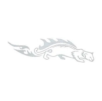 Samolepicí dekorace na vozidlo Animal flames 056 pravá puma (61 - škrábaný hliník) SAMOLEPKA NA AUTO, NÁLEPKA, FÓLIE, POLEP, TUNING, VLASTNÍ TEXT, TISK, AUTOSAMOLEPKY.cz, POLEPY, OBRÁZEK, LOGO, 3D STICKERS