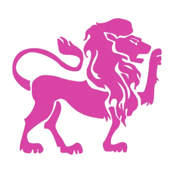 Samolepící dekorace SAMOLEPKA Lev zvěrokruh 005 pravá (16 - růžová) NA AUTO, NÁLEPKA, FÓLIE, POLEP, TUNING, VLASTNÍ TEXT, TISK, AUTOSAMOLEPKY.cz, POLEPY, OBRÁZEK, LOGO, SAMOLEPKY