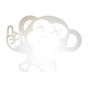 Autodoplněk Samolepka na auto Monkey Fuck Off JDM levá (82 - odrazková reflexní bílá) NÁLEPKA, FÓLIE, POLEPY, TUNING, VLASTNÍ TEXT, TISK, AUTOSAMOLEPKY.cz, SAMOLEPKY, OBRÁZEK, LOGO, VÝROBA, PRODEJ