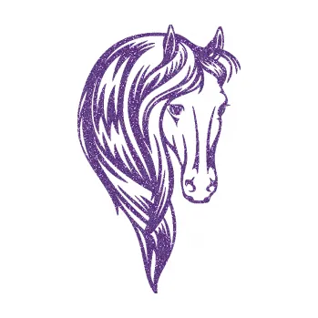 Samolepící dekorace SAMOLEPKA Kůň 064 pravá s hřívou (87 - Ultra Metalic fialová) NA AUTO, NÁLEPKA, FÓLIE, POLEP, TUNING, VLASTNÍ TEXT, TISK, AUTOSAMOLEPKY.cz, POLEPY, OBRÁZEK, LOGO, SAMOLEPKY