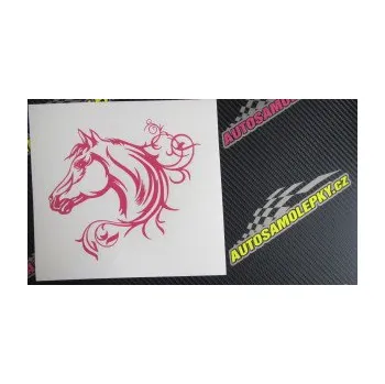 Samolepící dekorace Kůň 061 levá hlava s květinou (12 - zelená) SAMOLEPKA NA AUTO, NÁLEPKA, FÓLIE, POLEP, TUNING, VLASTNÍ TEXT, TISK, AUTOSAMOLEPKY.cz, POLEPY, OBRÁZEK, LOGO, 3D STICKERS