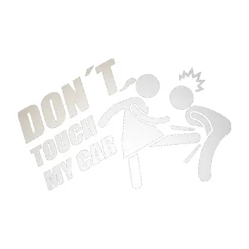 Polep vozidla SAMOLEPKA Dont touch my car 002 (82 - odrazková reflexní bílá) NA AUTO, NÁLEPKA, FÓLIE, POLEP, TUNING, VLASTNÍ TEXT, TISK, AUTOSAMOLEPKY.cz, POLEPY, OBRÁZEK, LOGO, SAMOLEPKY