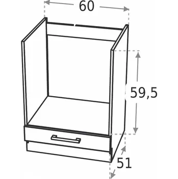 Kuchyňská skříňka Kuchyňská skříňka pro troubu DUO DP6