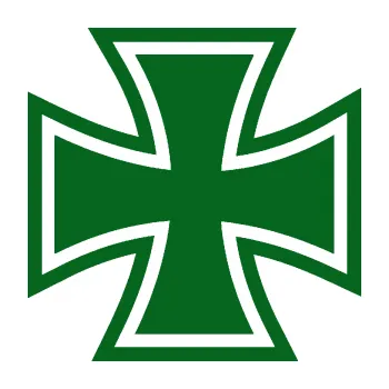 samolepka Maltézský kříž 001 (20 - tmavě zelená) SAMOLEPKA NA AUTO, NÁLEPKA, FÓLIE, POLEP, TUNING, VLASTNÍ TEXT, TISK, AUTOSAMOLEPKY.cz, POLEPY, OBRÁZEK, LOGO, 3D STICKERS