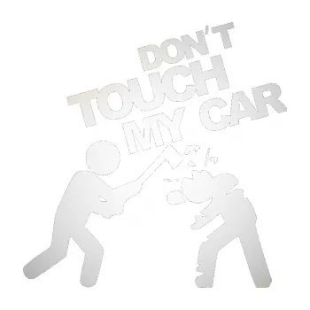 Polep vozidla SAMOLEPKA Dont touch my car 004 (82 - odrazková reflexní bílá) NA AUTO, NÁLEPKA, FÓLIE, POLEP, TUNING, VLASTNÍ TEXT, TISK, AUTOSAMOLEPKY.cz, POLEPY, OBRÁZEK, LOGO, SAMOLEPKY