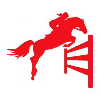 Samolepící dekorace SAMOLEPKA Kůň 080 pravá skok přes překážku (10 - červená) NA AUTO, NÁLEPKA, FÓLIE, POLEP, TUNING, VLASTNÍ TEXT, TISK, AUTOSAMOLEPKY.cz, POLEPY, OBRÁZEK, LOGO, SAMOLEPKY