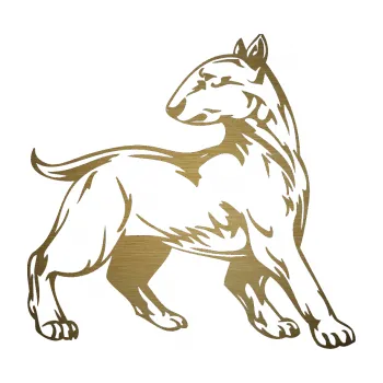 Polep vozidla SAMOLEPKA Pes 011 pravá (64 - škrábaný kov zlatý) NA AUTO, NÁLEPKA, FÓLIE, POLEP, TUNING, VLASTNÍ TEXT, TISK, AUTOSAMOLEPKY.cz, POLEPY, OBRÁZEK, LOGO, SAMOLEPKY