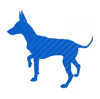 Polep vozidla SAMOLEPKA Pes 093 levá Pražský krysařík (57 - 3D karbon modrý) NA AUTO, NÁLEPKA, FÓLIE, POLEP, TUNING, VLASTNÍ TEXT, TISK, AUTOSAMOLEPKY.cz, POLEPY, OBRÁZEK, LOGO, SAMOLEPKY