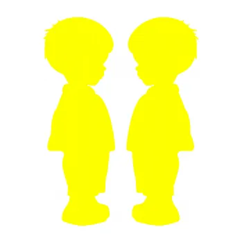 samolepka Dítě v autě 073 dva chlapečci sourozenci (05 - žlutá citron) SAMOLEPKA NA AUTO, NÁLEPKA, FÓLIE, POLEP, TUNING, VLASTNÍ TEXT, TISK, AUTOSAMOLEPKY.cz, POLEPY, OBRÁZEK, LOGO, 3D STICKERS