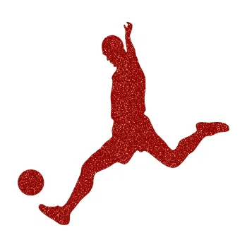 Samolepicí dekorace na vozidlo Fotbalista 023 levá (86 - Ultra Metalic červená) SAMOLEPKA NA AUTO, NÁLEPKA, FÓLIE, POLEP, TUNING, VLASTNÍ TEXT, TISK, AUTOSAMOLEPKY.cz, POLEPY, OBRÁZEK, LOGO, 3D STICKERS