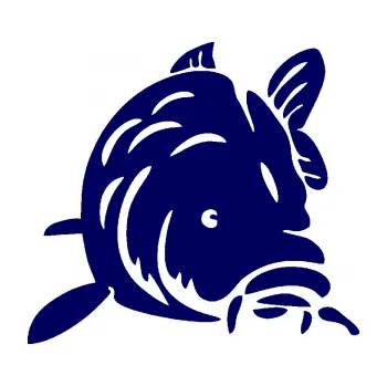 Polep vozidla SAMOLEPKA NA AUTO Kapr 002 pravá (23 - tmavě modrá) NÁLEPKA, FÓLIE, POLEP, TUNING, VLASTNÍ TEXT, TISK, AUTOSAMOLEPKY.cz, POLEPY, OBRÁZEK, LOGO, SAMOLEPKY