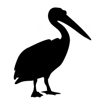 Samolepící dekorace Pelikán 001 pravá (01 - černá) SAMOLEPKA NA AUTO, NÁLEPKA, FÓLIE, POLEP, TUNING, VLASTNÍ TEXT, TISK, AUTOSAMOLEPKY.cz, POLEPY, OBRÁZEK, LOGO, 3D STICKERS