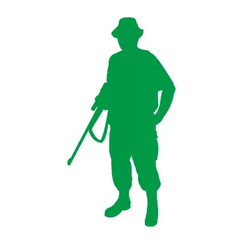 Samolepící dekorace SAMOLEPKA Myslivec 004 levá (12 - zelená) NA AUTO, NÁLEPKA, FÓLIE, POLEP, TUNING, VLASTNÍ TEXT, TISK, AUTOSAMOLEPKY.cz, POLEPY, OBRÁZEK, LOGO, SAMOLEPKY