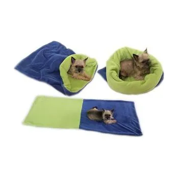 Pelíšek pro psa Marysa spací pytel XL 60 x 75 cm 3 v 1 barva 69 tmavě modrá světle zelená