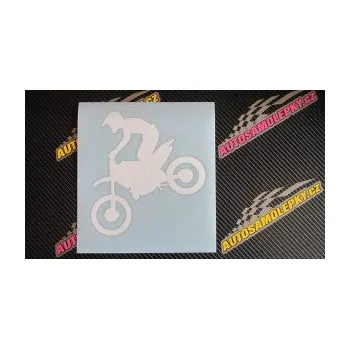 Samolepící dekorace SAMOLEPKA Motorka 015 levá motokros (17 - šedá) NA AUTO, NÁLEPKA, FÓLIE, POLEP, TUNING, VLASTNÍ TEXT, TISK, AUTOSAMOLEPKY.cz, POLEPY, OBRÁZEK, LOGO, SAMOLEPKY