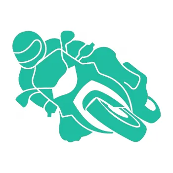 Samolepící dekorace Motorka 001 levá silniční motorky (25 - tyrkysová) SAMOLEPKA NA AUTO, NÁLEPKA, FÓLIE, POLEP, TUNING, VLASTNÍ TEXT, TISK, AUTOSAMOLEPKY.cz, POLEPY, OBRÁZEK, LOGO, 3D STICKERS