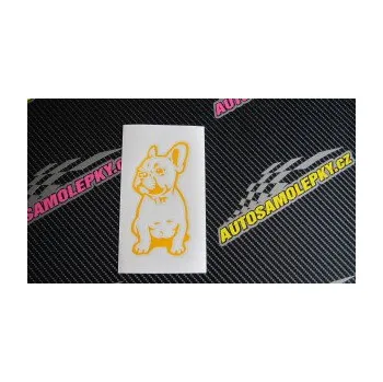 Polep vozidla SAMOLEPKA Pes 070 levá Francouzský buldoček (10 - červená) NA AUTO, NÁLEPKA, FÓLIE, POLEP, TUNING, VLASTNÍ TEXT, TISK, AUTOSAMOLEPKY.cz, POLEPY, OBRÁZEK, LOGO, SAMOLEPKY