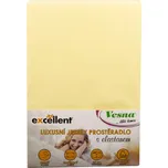 Vesna Prostěradlo JERSEY EXCELLENT s elastanem světle žluté 160x200
