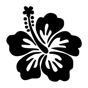 Samolepící dekorace SAMOLEPKA Kytička 001 levá ibišek (01 - černá) NA AUTO, NÁLEPKA, FÓLIE, POLEP, TUNING, VLASTNÍ TEXT, TISK, AUTOSAMOLEPKY.cz, POLEPY, OBRÁZEK, LOGO, SAMOLEPKY