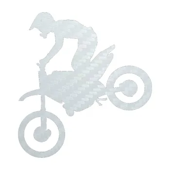 Samolepící dekorace SAMOLEPKA Motorka 015 levá motokros (51 - 3D karbon bílý) NA AUTO, NÁLEPKA, FÓLIE, POLEP, TUNING, VLASTNÍ TEXT, TISK, AUTOSAMOLEPKY.cz, POLEPY, OBRÁZEK, LOGO, SAMOLEPKY