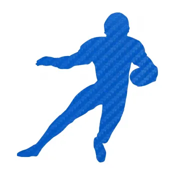 Polep vozidla Americký fotbal 008 pravá (57 - 3D karbon modrý) SAMOLEPKA NA AUTO, NÁLEPKA, FÓLIE, POLEP, TUNING, VLASTNÍ TEXT, TISK, AUTOSAMOLEPKY.cz, POLEPY, OBRÁZEK, LOGO, 3D STICKERS