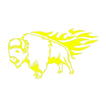Samolepicí dekorace na vozidlo Animal flames 077 levá býk (70 - Fluorescentní žlutá) SAMOLEPKA NA AUTO, NÁLEPKA, FÓLIE, POLEP, TUNING, VLASTNÍ TEXT, TISK, AUTOSAMOLEPKY.cz, POLEPY, OBRÁZEK, LOGO, 3D STICKERS
