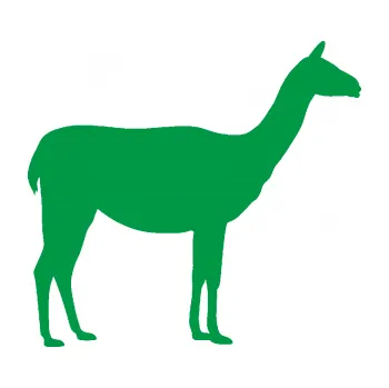 Samolepící dekorace Lama 001 pravá (12 - zelená) SAMOLEPKA NA AUTO, NÁLEPKA, FÓLIE, POLEP, TUNING, VLASTNÍ TEXT, TISK, AUTOSAMOLEPKY.cz, POLEPY, OBRÁZEK, LOGO, 3D STICKERS