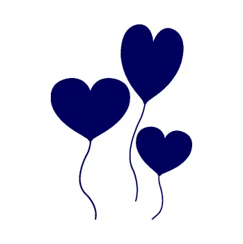 Samolepící dekorace Balónky srdíčka (23 - tmavě modrá) SAMOLEPKA NA AUTO, NÁLEPKA, FÓLIE, POLEP, TUNING, VLASTNÍ TEXT, TISK, AUTOSAMOLEPKY.cz, POLEPY, OBRÁZEK, LOGO, 3D STICKERS