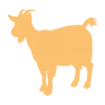 Samolepící dekorace Koza 001 levá (08 - béžová) SAMOLEPKA NA AUTO, NÁLEPKA, FÓLIE, POLEP, TUNING, VLASTNÍ TEXT, TISK, AUTOSAMOLEPKY.cz, POLEPY, OBRÁZEK, LOGO, 3D STICKERS