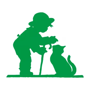 Samolepící dekorace Interiér 002 levá dítě s kočičkou (12 - zelená) SAMOLEPKA NA AUTO, NÁLEPKA, FÓLIE, POLEP, TUNING, VLASTNÍ TEXT, TISK, AUTOSAMOLEPKY.cz, POLEPY, OBRÁZEK, LOGO, 3D STICKERS