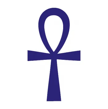 samolepka Nilský kříž Ankh (22 - střední modrá) SAMOLEPKA NA AUTO, NÁLEPKA, FÓLIE, POLEP, TUNING, VLASTNÍ TEXT, TISK, AUTOSAMOLEPKY.cz, POLEPY, OBRÁZEK, LOGO, 3D STICKERS