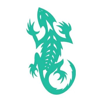 Samolepící dekorace Ještěrka 014 levá (25 - tyrkysová) SAMOLEPKA NA AUTO, NÁLEPKA, FÓLIE, POLEP, TUNING, VLASTNÍ TEXT, TISK, AUTOSAMOLEPKY.cz, POLEPY, OBRÁZEK, LOGO, 3D STICKERS