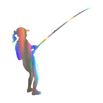 Polep vozidla SAMOLEPKA NA AUTO Rybář 005 pravá (93 - Holografická) NÁLEPKA, FÓLIE, POLEP, TUNING, VLASTNÍ TEXT, TISK, AUTOSAMOLEPKY.cz, POLEPY, OBRÁZEK, LOGO, SAMOLEPKY