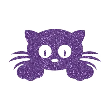 Samolepící dekorace SAMOLEPKA Kočka 007 levá (87 - Ultra Metalic fialová) NA AUTO, NÁLEPKA, FÓLIE, POLEP, TUNING, VLASTNÍ TEXT, TISK, AUTOSAMOLEPKY.cz, POLEPY, OBRÁZEK, LOGO, SAMOLEPKY