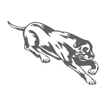 samolepka Pes 049 pravá (62 - škrábaný titan) SAMOLEPKA NA AUTO, NÁLEPKA, FÓLIE, POLEP, TUNING, VLASTNÍ TEXT, TISK, AUTOSAMOLEPKY.cz, POLEPY, OBRÁZEK, LOGO, 3D STICKERS