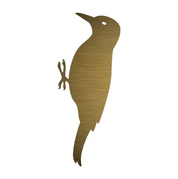 Samolepicí dekorace na vozidlo Datel 001 levá (64 - škrábaný kov zlatý) SAMOLEPKA NA AUTO, NÁLEPKA, FÓLIE, POLEP, TUNING, VLASTNÍ TEXT, TISK, AUTOSAMOLEPKY.cz, POLEPY, OBRÁZEK, LOGO, 3D STICKERS