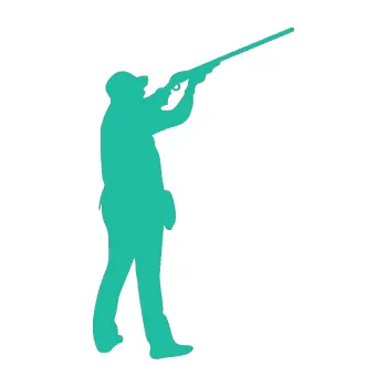 Samolepící dekorace Myslivec 001 pravá (25 - tyrkysová) SAMOLEPKA NA AUTO, NÁLEPKA, FÓLIE, POLEP, TUNING, VLASTNÍ TEXT, TISK, AUTOSAMOLEPKY.cz, POLEPY, OBRÁZEK, LOGO, 3D STICKERS