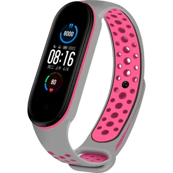 Chytré hodinky Fitness náramek M5 band se sportovním řemínkem Nike Watch: 33 Šedá/Růžová