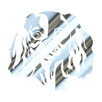 Polep vozidla Pes 132 pravá Cavalier king Charles spaniel (80 - chrom fólie stříbrná zrcadlová) SAMOLEPKA NA AUTO, NÁLEPKA, FÓLIE, POLEP, TUNING, VLASTNÍ TEXT, TISK, AUTOSAMOLEPKY.cz, POLEPY, OBRÁZEK, LOGO, 3D STICKERS