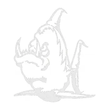 Polep vozidla SAMOLEPKA Ryba zubatá levá piraňa (84 - Ultra Metalic bílá) NA AUTO, NÁLEPKA, FÓLIE, POLEP, TUNING, VLASTNÍ TEXT, TISK, AUTOSAMOLEPKY.cz, POLEPY, OBRÁZEK, LOGO, SAMOLEPKY