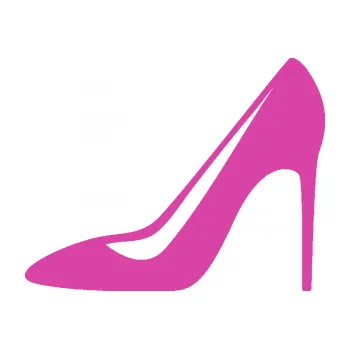 Samolepící dekorace Dámská bota 001 levá lodička (16 - růžová) SAMOLEPKA NA AUTO, NÁLEPKA, FÓLIE, POLEP, TUNING, VLASTNÍ TEXT, TISK, AUTOSAMOLEPKY.cz, POLEPY, OBRÁZEK, LOGO, 3D STICKERS