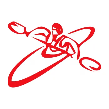 Polep vozidla SAMOLEPKA Kajakář 001 levá (10 - červená) NA AUTO, NÁLEPKA, FÓLIE, POLEP, TUNING, VLASTNÍ TEXT, TISK, AUTOSAMOLEPKY.cz, POLEPY, OBRÁZEK, LOGO, SAMOLEPKY