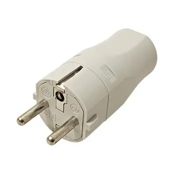 Elektrický konektor BACHMANN Konektor síťový 250V/16A, samec, CEE 7/7, na kabel, šedý (960.301) - 19.07.2586